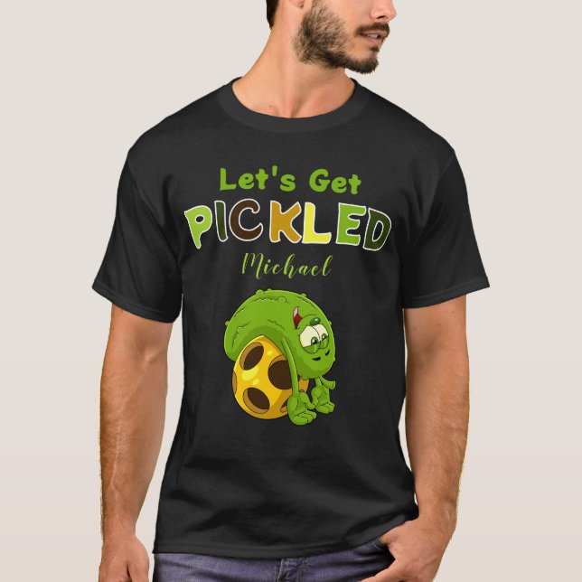 Let's Get Pickled Pickleball Men's T-Shirt (Front)