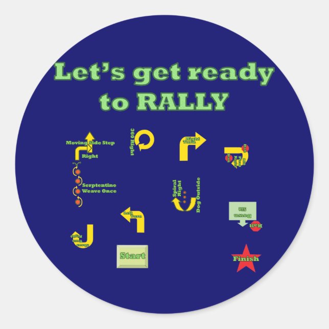 Let's Get Ready To Rally Classic Round Sticker (Front)