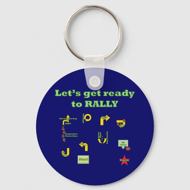Let's Get Ready To Rally Keychain (Front)