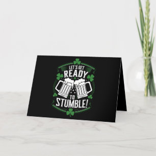 Lets Get Ready To Stumble Funny St Patrick's Day Thank You Card