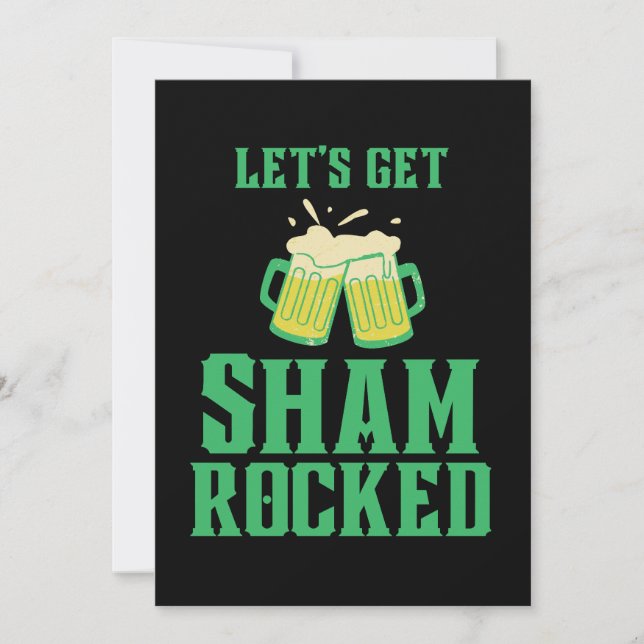 Let's Get Shamrocked St. Patrick's Day Invitation (Front)