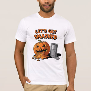 Let's Get Smashed Funny Halloween Pumpkin Pun T-Shirt