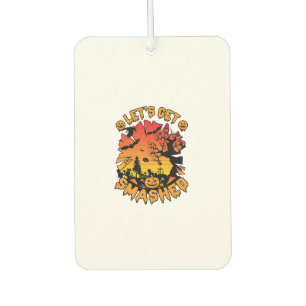 Lets Get Smashed Halloween Pumpkin Spooky Tree Bat Air Freshener