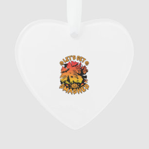 Lets Get Smashed Halloween Pumpkin Spooky Tree Bat Ornament