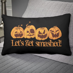 Let's get Smashed Pumpkin Halloween Lumbar Pillow