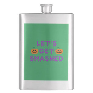 Let's Get Smashed (Pumpkins) Purple Hip Flask