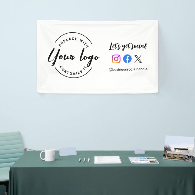 Let's Get Social Media website Custom logo Banner (Tradeshow)