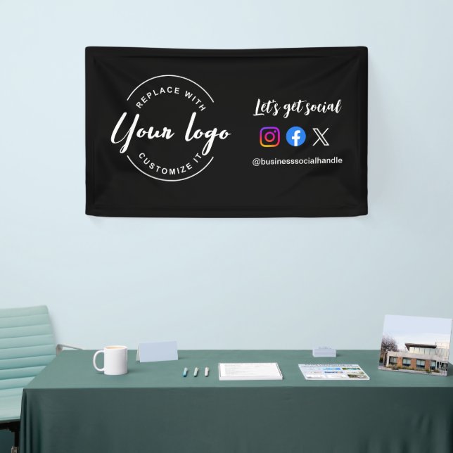 Let's Get Social Media website Custom logo Banner (Tradeshow)