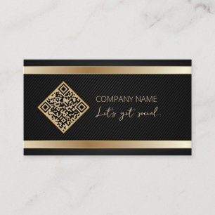 Lets Get Social Social Media QR Code Business Card