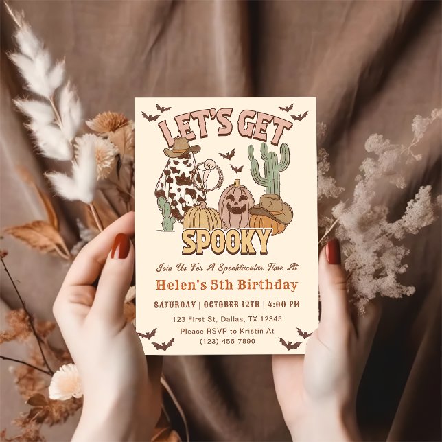 Let's Get Spooky 5th Birthday Western Party Invitation (Creator Uploaded)