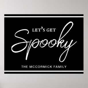 Let's Get Spooky Chic Script Typography Halloween Poster