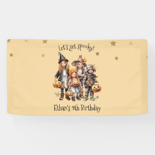 Let's get spooky! Costume kids birthday party Banner