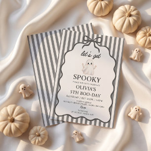 Let's Get Spooky Cute Ghost Birthday Party Invitation