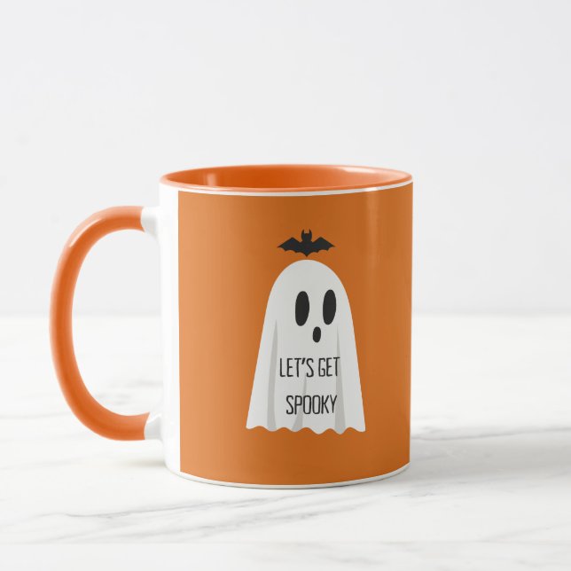 Let's get spooky cute ghost halloween mug (Left)