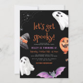 Lets Get Spooky Fun Kids Halloween Birthday Party Invitation (Front)
