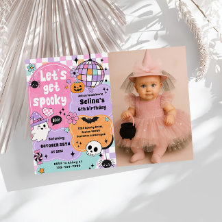 Lets Get Spooky Fun Kids Halloween Birthday Party Invitation