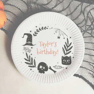 Let's Get Spooky Halloween Any Age Birthday Party Paper Plate