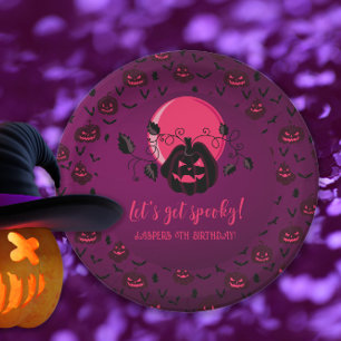 Let's Get Spooky Halloween Any Age Birthday Party Paper Plate