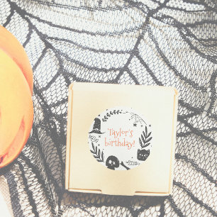 Let's Get Spooky Halloween Birthday Party Favour Classic Round Sticker