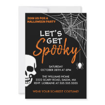 Let's Get Spooky Halloween Party Black