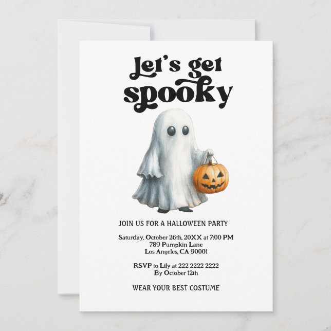  Let's Get Spooky,Halloween party Invitation (Front)