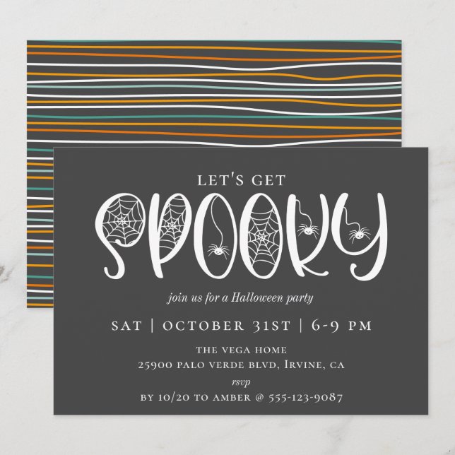 Let's Get SPOOKY Halloween Party Invitation (Front/Back)