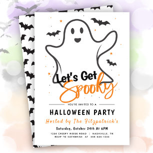 Let's Get Spooky Halloween Party  Invitation