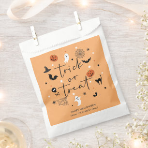 Let's get spooky Halloween Party Orange Favour Bag