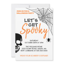 Let's Get Spooky Halloween Party White