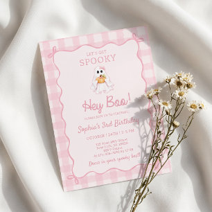 Let's get Spooky Hey Boo Birthday Invitation