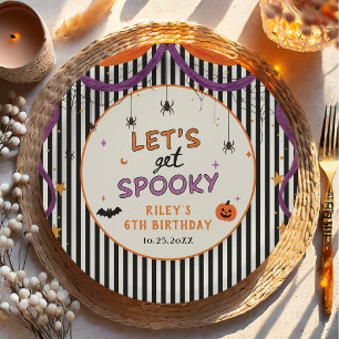 Lets Get Spooky Kids Halloween Birthday Party Paper Plate