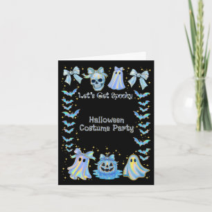 Lets Get Spooky Kids Halloween Folded Invitation