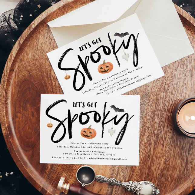 Let's Get Spooky Modern Halloween Party Invitation (Creator Uploaded)