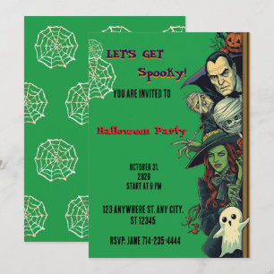 Let's Get Spooky Party Halloween  Invitation
