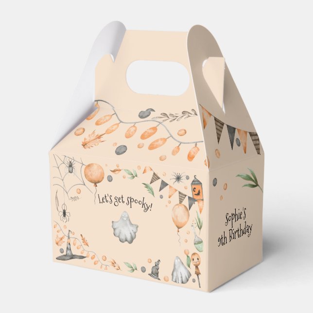 Let's get spooky! Spooktacular kids birthday party Favor Box (Front Side)