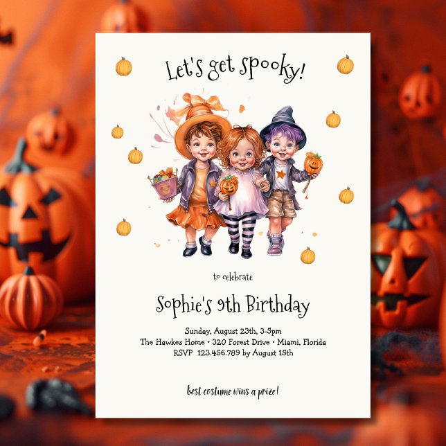 Let's get spooky! Spooktacular kids birthday party Invitation (Creator Uploaded)