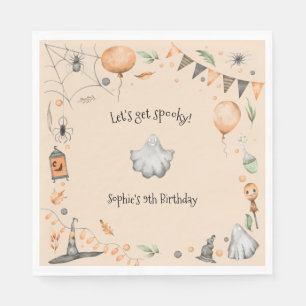 Let's get spooky! Spooktacular kids birthday party Napkin