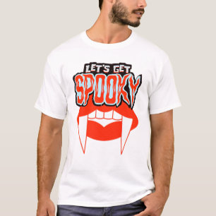 Let's Get Spooky Vampire Fangs Halloween Design T-Shirt