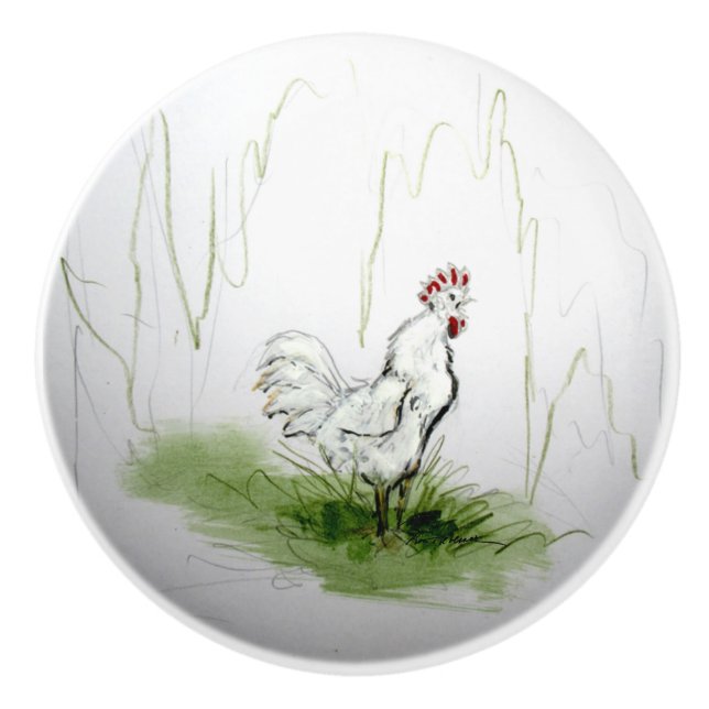 Let's Get Started! Ceramic Knob (Front)