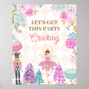 Let's Get This Party Cracking Nutcracker Birthday Poster