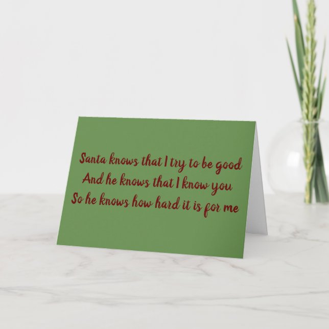 LET'S GET TOGETHER AND HAVE CHRISTMAS FUN HOLIDAY CARD (Front)