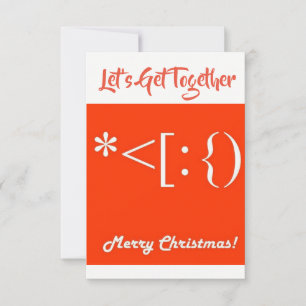 "LET'S GET TOGETHER" COOL CHRISTMAS INVITATION