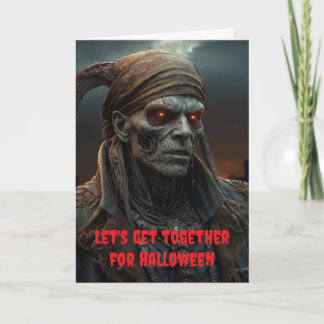 Let's get together for Halloween. Card