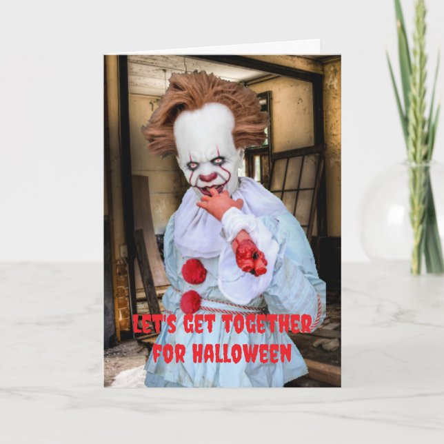 Let's get together for Halloween. Card (Front)