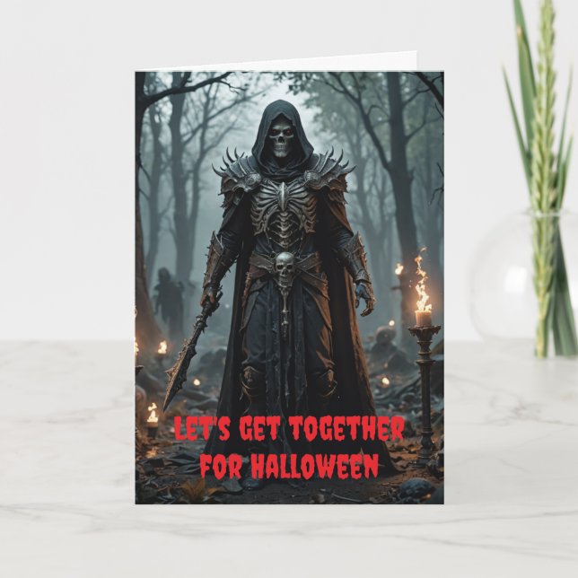 Let's get together for Halloween. Card (Front)