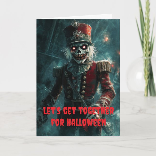 Let's get together for Halloween. Card (Front)