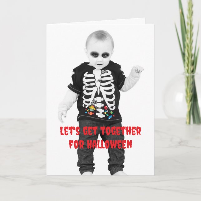 Let's get together for Halloween. Card (Front)