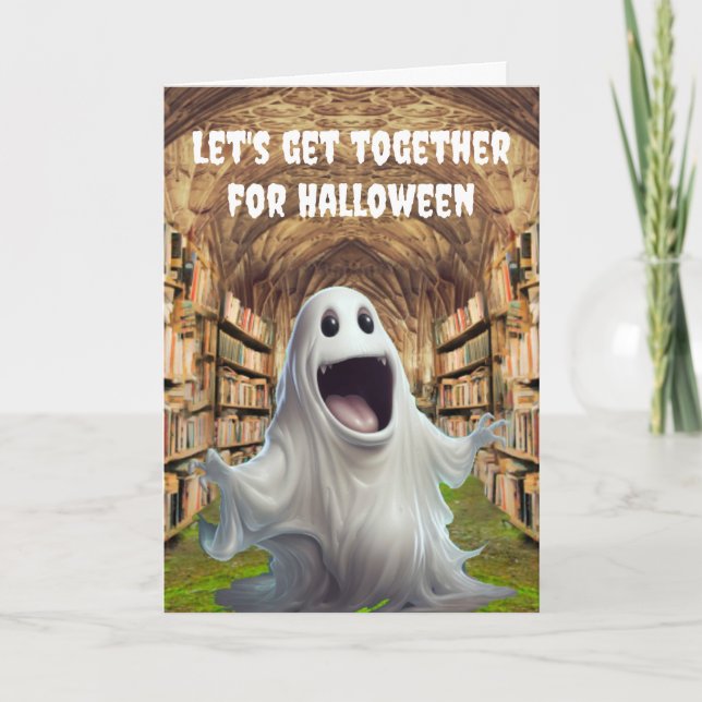 Let's get together for Halloween. Card (Front)
