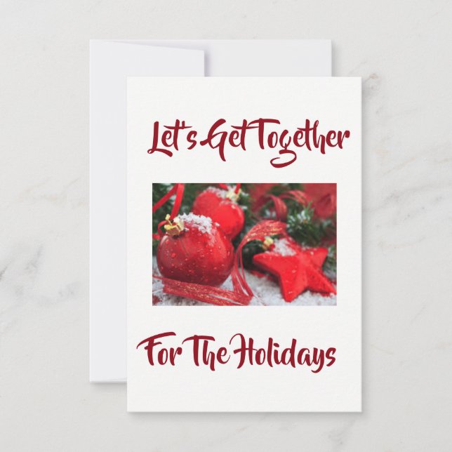 "LET'S GET TOGETHER" LOVELY DECORATIVE INVITATION (Front)