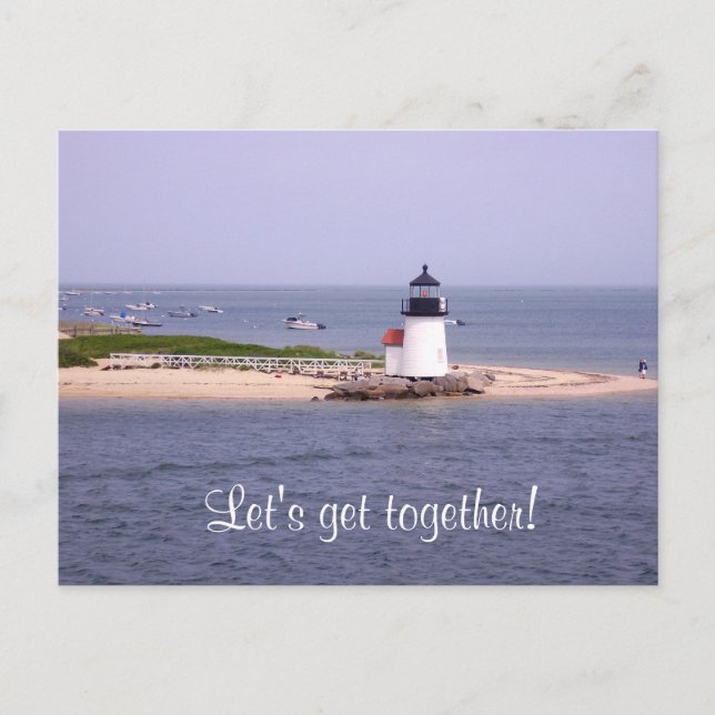 Let's Get Together Nantucket Lighthouse Post Card (Front)